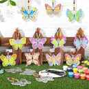 30 Sets Suncatchers Window Art Kits, DIY Sun Catchers Bulk Crafts Paint Your Own Window Ornaments for Boys Girls Classroom Home Party Birthday Activity Decor (Butterfly Style) by GreenHaven Gardens