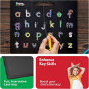 PicassoTiles Magnetic Alphabet Board 12x10 in Dual Sided Learning Pad with Upper and Lowercase Letter Tracing Stylus Pen Reusable Erasable Educational Toy Kids Preschool Montessori Writing Tool PTB03 by TinyTreasures Baby Boutique