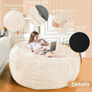Large Bean Bag Chair, 6FT Giant Beanbag Chairs with Memory Foam Filled, Bean Bag Chairs for Adults, Ultra Soft Lazy Sofa for Living Room Bedroom (White) by CozyNest Decor