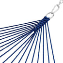 Lazy Daze Hammocks 10.5 FT Double 2 Person Caribbean Rope Hammock, Hand Woven Polyester Hammock with Spreader Bars, for Outside Outdoor Backyard Patio Poolside,450 LBS Capacity, Blue by GreenHaven Gardens