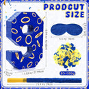 Number 9 Blue and Golden Rings Piñata for Kids Birthday Cartoon Theme Small Piñata with Blindfold Stick Confetti for Fiesta Cinco De Mayo Party Decor, 15.8 x 11 x 2.8 Inch by TinyTreasures Baby Boutique