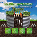 GARDMAX 2 Pack 2x2x1FT Galvanized Round Raised Garden Bed Kit, Metal Planter Boxes Outdoor with Easy Assembly, Large Garden Bed for Vegetables, Fruits, Flower, Herbs Silver by CozyNest Decor
