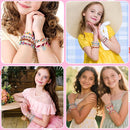 Friendship Bracelet Making Kit, Arts and Crafts Loom Bracelet Maker for Kids, Jewelry String Making supplies with 3 Thread Styles & 6 Bead Types, Christmas Birthday Gifts for Girls Ages 6 7 8 9 10+ by TinyTreasures Baby Boutique