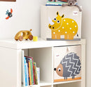 3 Sprouts Toy Storage Organizer: Toy Box Cube Organizer for Playroom, Nursery - Foldable Storage Bin - Rhino by TinyTreasures Baby Boutique