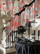 5Pcs Halloween Blood Red Creepy Cloth- Spooky Gauze Fabric Cloth for Haunted Horror House Halloween Party Doorway Outdoors Decoration (30" ×72") by CozyNest Decor
