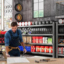 71” W Storage Shelves Heavy Duty, 5000LBS Metal Garage Shelving Units, 4 Tier Storage rack shelf, Steel Industrial Shelving , Adjustable Standing Shelf for Basement/Warehouse 71"W x 24"D x 70"H, Black by GreenHaven Gardens