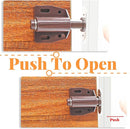 2 Pack Cabinet Magnetic Touch Latch, Push to Open Catches Magnet Push Release Latches Hardware for Kitchen Cabinet Drawer Cupboard Closet Door (Brown) by TinyTreasures Baby Boutique