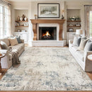 Area Rugs 9x12 Living Room - Washable Rug Modern Abstract Soft Large Neutral Non-Slip Carpet Indoor Floor Stain Resistant Thin Carpets for Bedroom Dining Room Farmhouse Nursery Home Office Multi by TinyTreasures Baby Boutique