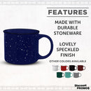 DISCOUNT PROMOS Ceramic Campfire Coffee Mugs 13 oz. Set of 10, Bulk Pack - Perfect for Tea, Espresso, Cappuccino, Hot Cocoa - Blue by TinyTreasures Baby Boutique