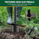 BreeRainz Bulb Planter Tool Long Handle,Height Adjustable Sod Plugger Tool w/ 3.5" Wide Serrated Base,Heavy Duty Dual-Peda Garden Tool for Planting Tulips, Iris, Daffodils,Soil Sampler Transplanting by GreenHaven Gardens