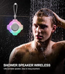 comiso Shower Bluetooth Speaker, Waterproof Bluetooth Speakers IPX7, Floating Portable Wireless Speaker with LED Light, Loud HD Sound and Bass for Travel Beach Shower, Ideal Gifts for Men and Women by TinyTreasures Baby Boutique