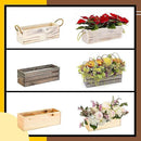 Wooden Planter Box with Handle, Rustic Whitewash, Plastic Liner l Garden Decor l Restaurant and Wedding Decorations l Table Centerpiece (12x4 w Handle Set of 4, Whitewash) by GreenHaven Gardens