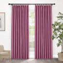 Macochico Pinch Pleated Full Blackout Curtains for Bedroom Living Room Lilac Linen Curtains Thermal Insulated and Noise Reducing Window Panels with Tieback Shabby Chic Decor 84”Wx84”L 1 Panel