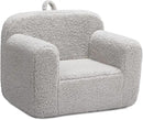 ALIMORDEN Kids Ultra-Soft Snuggle Foam Filled Chair, Toddler Cuddly Sherpa Reading Couch for Boys and Girls, Light Grey by CozyNest Decor