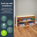 Angeles Value Line Preschool 2-Shelf Storage, Classroom Organization, Cubbies for Daycare, Assembly Required, 48" L x 12" W x 27" H by TinyTreasures Baby Boutique