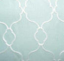 MIUCO Moroccan Embroidered Semi Sheer Curtains Faux Linen Grommet Window Panel Pair for Kitchen 52 x 63 Inch, Subtle Green by CozyNest Decor