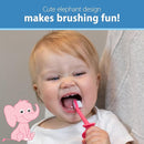 Dr. Brown's Infant-to-Toddler Toothbrush, Elephant, Pink, 0-3 Years by TinyTreasures Baby Boutique