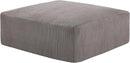 40" Square Stuffed Ottoman Pouf for Sofa Couch, Corduroy Poufs with Foam Chunk Filling, Furry & Fluffy Foot Stool Movable Ottoman. 40 * 40 Floor Poufs Foot Rest for Living Room, Grey by CozyNest Decor