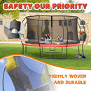 Trampoline 8FT 10FT 12FT 14FT 16FT, Recreational Trampolines with Enclosure Net and Ladder, Outdoor Anti-Rust Trampolines for Kids and Adults, ASTM Approved by TinyTreasures Baby Boutique