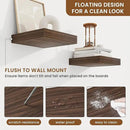 fuqing Floating Shelves for Wall, Bathroom Shelf Wall Mounted for Storage, Shelves with Invisible Bracket for Bedroom, Kitchen, Living Room, Farmhouse Small Book Shelf, 6.5 Inch Set of 3, Walnut by CozyNest Decor
