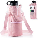 RRegeny【NEW STYLE Water Bottle Holder Crossbody Bag with Shoulder Strap, Leakproof Water Bottle Carrier for Hydro Flask16-40oz, Hands-Free Fitness Bag with Zipper Pockets for Hiking Travel Gym by TinyTreasures Baby Boutique