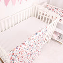 CaSaJa 4-Piece Crib Bedding Set for Boys and Girls, Nursery Baby Bedding Set Including Quilted Comforter with Fitted Crib Sheet and Changing Pad Covers, Reversible Quilt Design, Petals Flying by TinyTreasures Baby Boutique