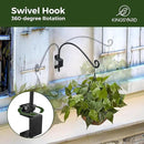 Kingsyard Swivel Plant Hangers Outdoor - 16 Inch Heavy Duty Wall Plant Hooks for Hanging Plant Baskets Bird Feeder Lanterns Wind Chimes by GreenHaven Gardens