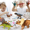3D Dinosaurs Painting Kit with 12 Dinos for Kids Age 3-15, Arts and Crafts Kits Drawing Toys with Dinosaurs Set Creativity Gifts for Boys and Girls by TinyTreasures Baby Boutique