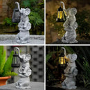Solar Elephant Garden Statue with LED Lights - Waterproof Outdoor Decor for Patio, Yard, Balcony - Unique Elephant Gifts for Women, Mom, Grandma - Birthday, Mother’s Day, Housewarming Gift by GreenHaven Gardens