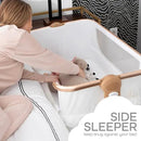 KoolerThings Baby Bassinet, Bedside Sleeper for Baby, Easy Folding Portable Crib with Storage Basket for Newborn, Bedside Bassinet, Comfy Mattress/Travel Bag Included (Bassinet) (White & Gold) by CozyNest Decor
