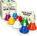 MINIARTIS Desk Bells for Kids | Educational Music Toys for Toddlers 8 Notes Colorful Hand Bells Set | Kids Musical Instrument with 15 Songbook | Great Birthday Gift for Children by TinyTreasures Baby Boutique