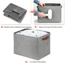 DULLEMELO Large Storage Baskets, 3 Pack Foldable Storage Baskets Bins for Colthes Organizer, Fabric Storage Organizer Baskets for Shelves Closet Nursery Toy Storage(Gray) by TinyTreasures Baby Boutique