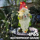 Joliyoou Solar Garden Statue Outdoor Decor, 10.2" H Resin Gnome with Watering Can & Solar Fairy Lights, Waterproof Standing Gnome Figurine for Lawn Yard Pathway Patio Front Door Decoration by CozyNest Decor
