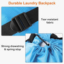 Femuar Laundry Bag Backpack Durable Laundry Bag with Shoulder Straps and Mesh Pockets Portable Laundry Dirty Clothes Hamper Bag for College Dorm (Blue) by CozyNest Decor