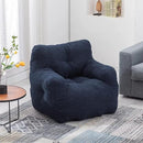 Recaceik Bean Bag Chairs, Tufted Soft Stuffed Bean Bag Chair with Filler, Fluffy Lazy Sofa, Imperial Lounger Giant Bean Bag Chair for Bedroom, Living Room, Blue, Large by CozyNest Decor
