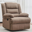 Swivel Rocking Recliner Chair for Adults, Overstuffed Manual Glider Rocker Recliner Chairs, Upholstered Reclining Single Sofa for Living Room Nursery (Mocha) by TinyTreasures Baby Boutique