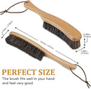 Lint Brush for Clothes with 100% Soft Horse Hair Bristle, Large Beech Wood Handle, Lint Remover for Hat, Pet Hair, Suits, Cashmere, Wool, Velvet, Suede, Shoe by CozyNest Decor