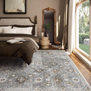 Machine Washable Rug for Living room: 8x10 Area Rugs Boho Vintage Rugs Stain Resistant Non Slip Low Pile Lightweight Soft Carpet for Bedroom Kitchen Dining Room Nursery Kids Room Farmhouse Home Office by TinyTreasures Baby Boutique