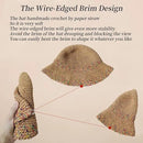 Floppy Big Beach Straw Hats for Women Foldable Summer Wide Brim Packable Sun Hat Womens Travel Straw Fedora Hat by GreenHaven Gardens
