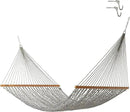 Hatteras Hammocks Deluxe Navy Oatmeal Heirloom Tweed Duracord Rope Hammock with Free Extension Chains & Tree Hooks, Handcrafted in The USA, 450 LB Weight Capacity, 13 ft. x 60 in by GreenHaven Gardens