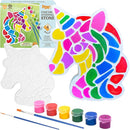 TOYLI Unicorn Painting Kit for Kids, Art Set, DIY Project, Stepping Stone Kit, Includes 2 Brushes and 6 Paints, Mess-Free Arts and Crafts by TinyTreasures Baby Boutique
