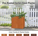 Corten Steel Large Square Planter Box 20"x20"x21", Heavy Duty Planter for Commercial and Residential Use by CozyNest Decor