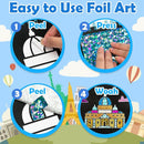 FUNNYB&G Foil Art Craft Activity for Kids - Gift for Girls Boys Crafts for Kids Fun Art Supplies DIY Creative Travel Toys, Birthday Gift Party Favor Toys for Girls 4 5 6 7 8 9 Years Old(Buildings) by TinyTreasures Baby Boutique