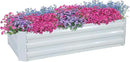 Sunnydaze Galvanized Raised Garden Bed - Metal Raised Bed for Gardening - Outdoor Planter Box for Flowers, Plants, and Vegetables - Ivory White - 48" W x 24" D x 12" H Rectangle by GreenHaven Gardens