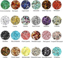 Natural Chip Stone Beads About 1500 Pcs Irregular Chakra Gemstones Healing Crystal Loose Rocks Bead Hole Drilled DIY for Bracelet Jewelry Making Kit(5-8mm, 24 Color) by TinyTreasures Baby Boutique