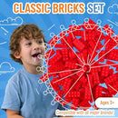 Strictly Briks Classic Bricks Starter Kit, Red, 96 Pieces, 2x4 Studs, Building Creative Play Set for Ages 3 and Up, 100% Compatible with All Major Brick Brands by TinyTreasures Baby Boutique