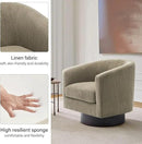 Swivel Barrel Accent Chair, Modern Round Corduroy Fabric Arm Chair for Living Room, Bedroom, Comfy Club Reading Chairs for Adults (Corduroy Camel, Set of 2) by CozyNest Decor