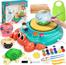 Lehoo Castle Pottery Wheel for Kids, Complete Pottery Arts and Crafts for Kids Ages 8-12 with Air Dry Clay Painting Kit Sculpting Tools, Art Supplies for Girls Boy Birthday Gift for Ages 6+ by TinyTreasures Baby Boutique