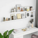 Solid Ash Wood Picture Ledge Shelf, 36 Inch Floating Shelves with Lip Set of 2, Photo Ledge Shelf Nursery Bookshelf Wall Mounted for Living Room Bedroom Decor, White by CozyNest Decor