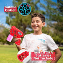JOYIN 2 Bubble Guns with 2 Refill Solution (10 oz Total), Bubbles Maker, Blower, Machine Gun Blaster for Kids, Toddlers, Outdoors Activity, Party, Birthday Gift, Easter Toys (Blue+Red) by TinyTreasures Baby Boutique